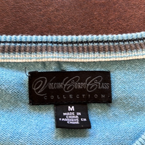 Volcom Corpo Class collection blue v-neck Sweater. Medium - Picture 2 of 5
